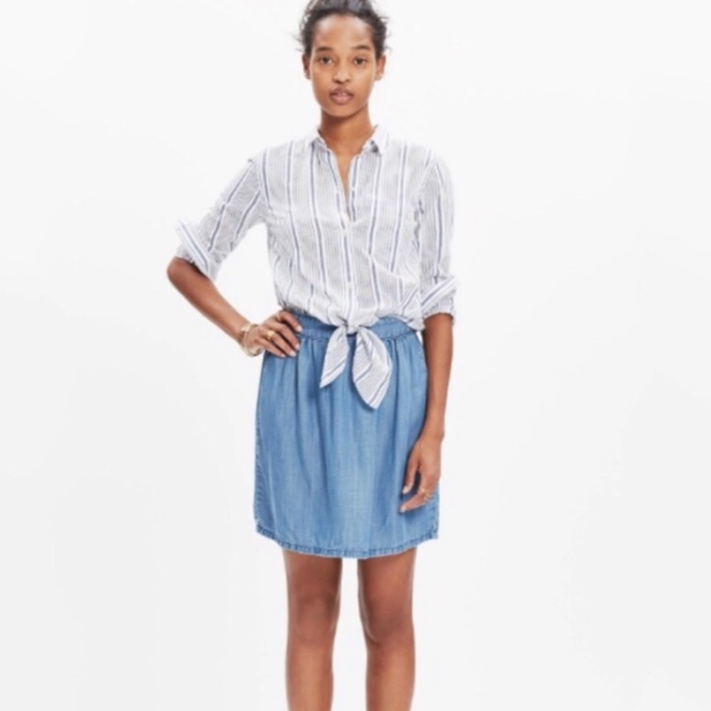 Madewell chambray skirt